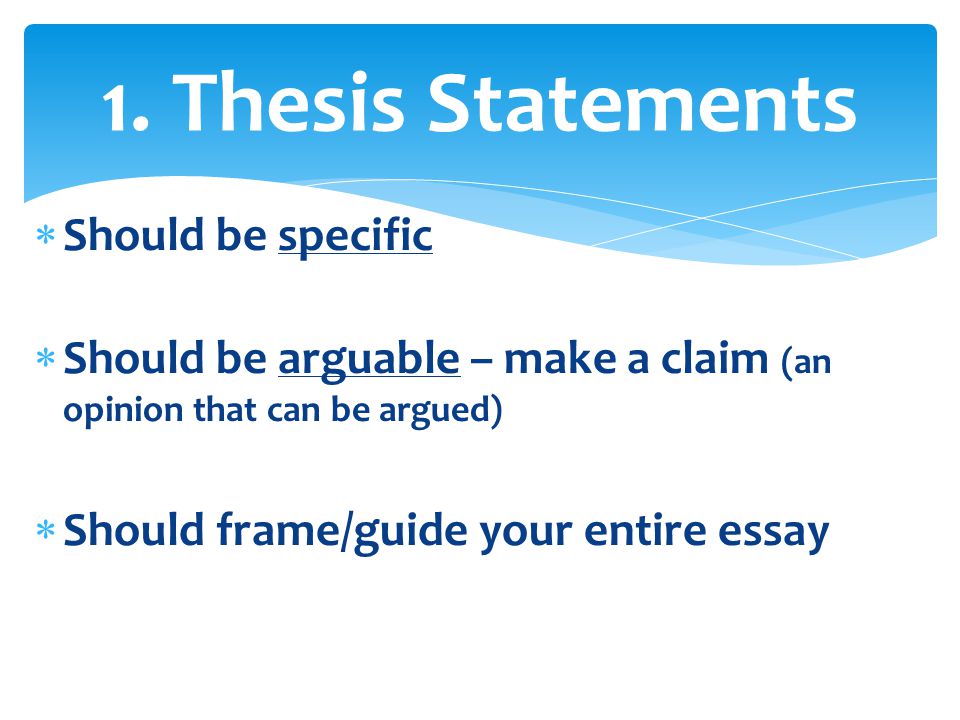 an effective thesis statement should be arguable an effective thesis statement should be arguable