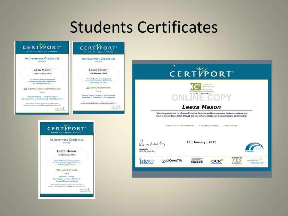Students Certificates