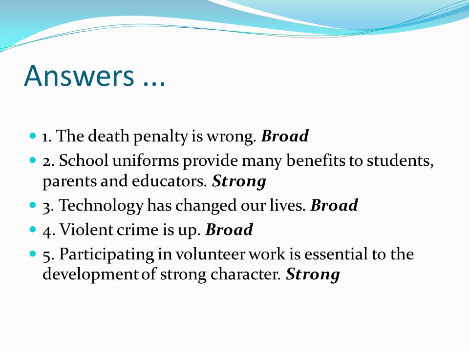 Death Penalty Thesis Statement