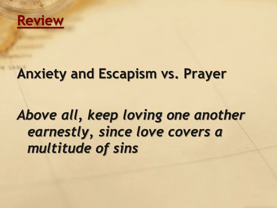 Review Anxiety and Escapism vs.