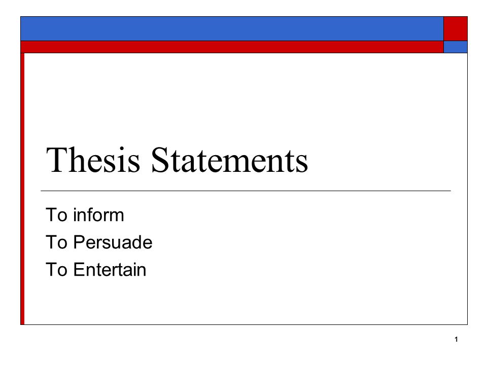 Informative Thesis Statement