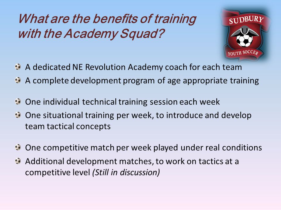 What are the benefits of training with the Academy Squad.