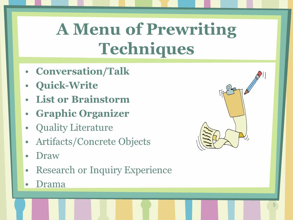 prewriting techniques