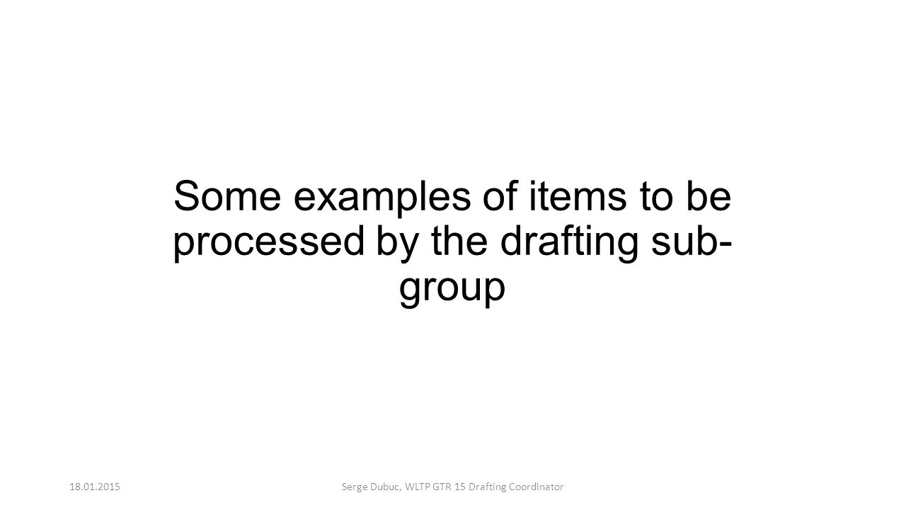 Drafting proposals