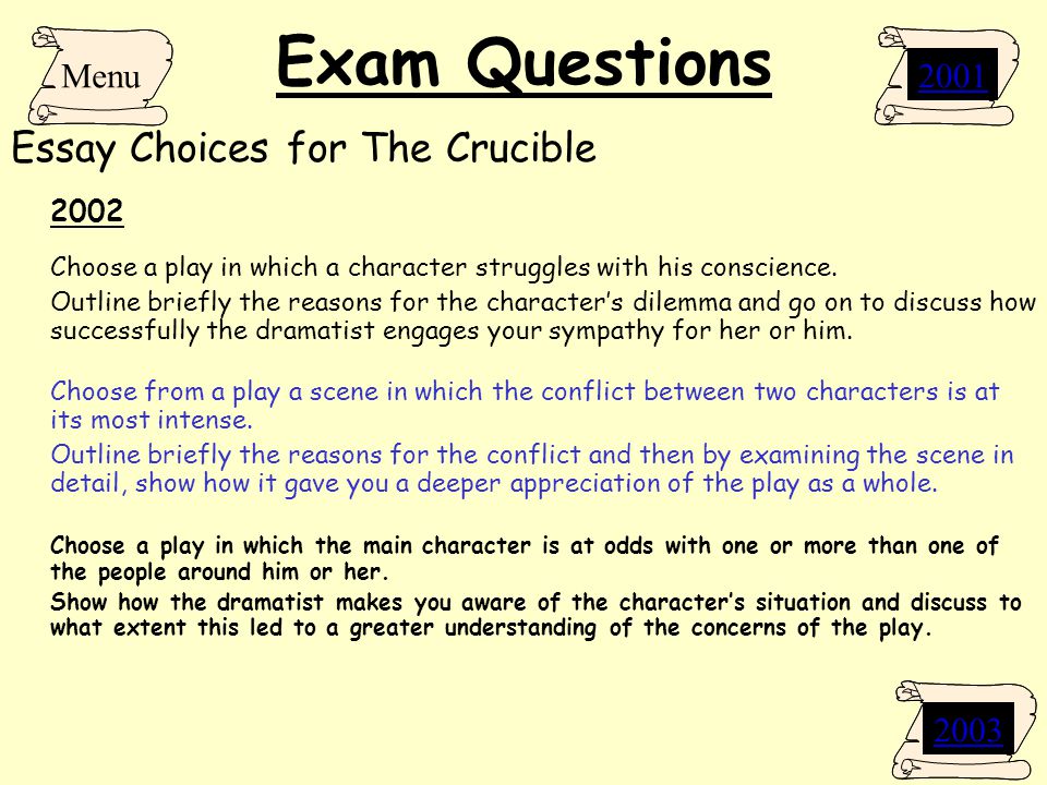 the crucible essay prompts