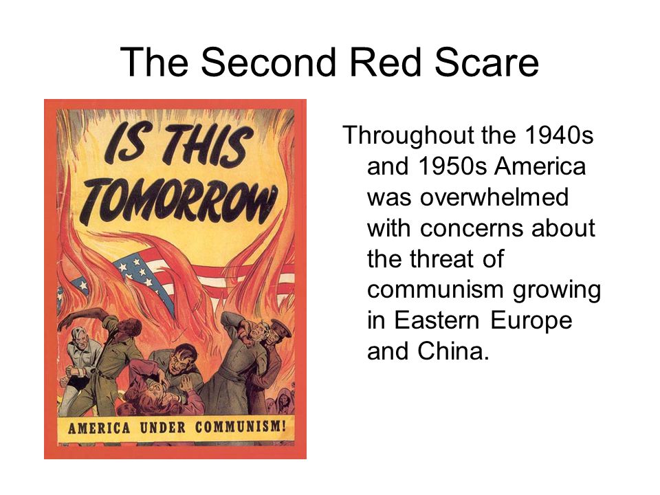 mccarthyism and the crucible the second red scare throughout the second red scare