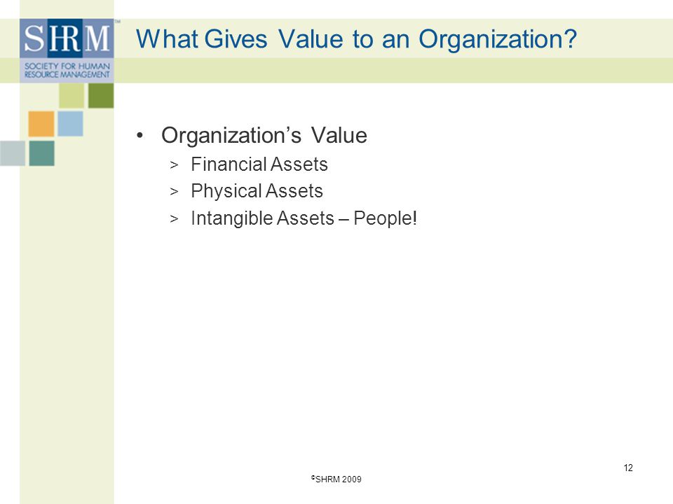 What Gives Value to an Organization.