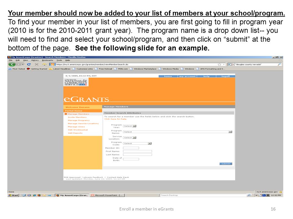 Your member should now be added to your list of members at your school/program.