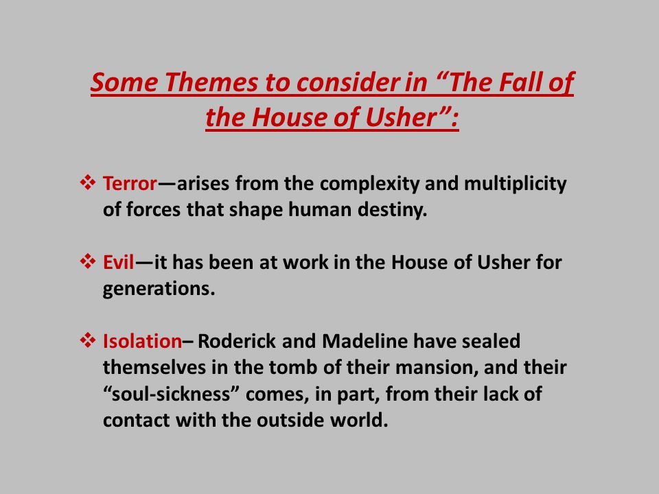 Term paper the fall of the house of usher