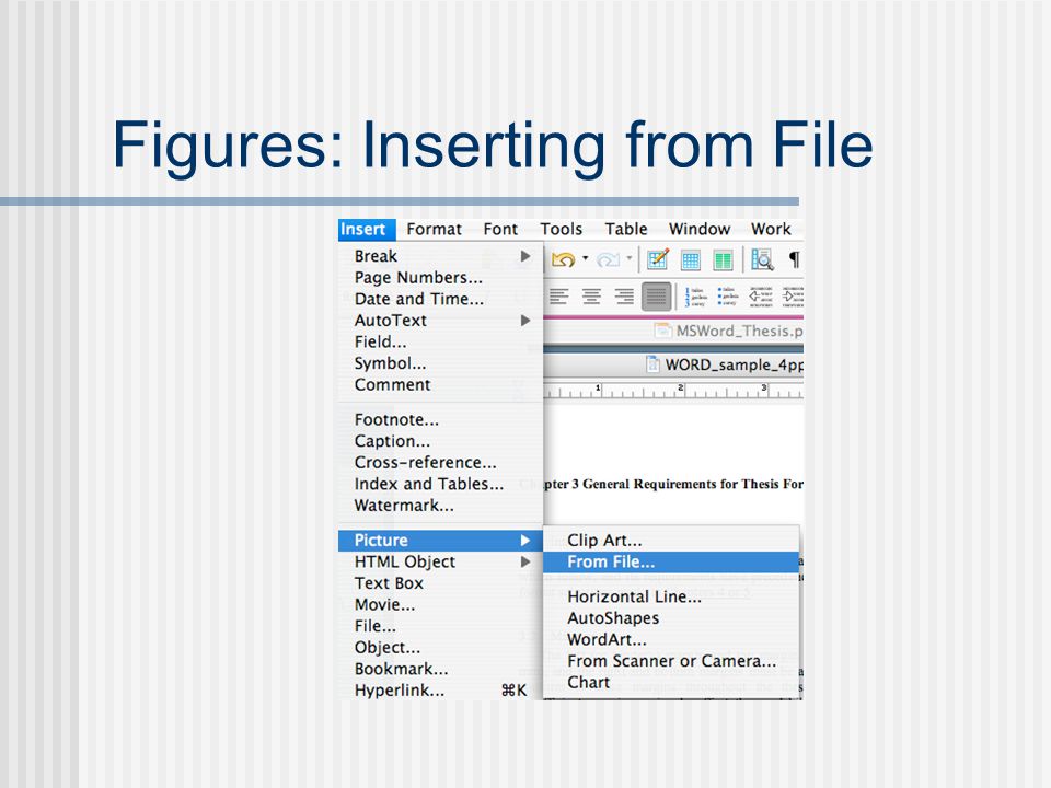 Figures: Inserting from File