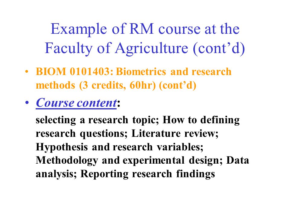 Literature Review On Agriculture