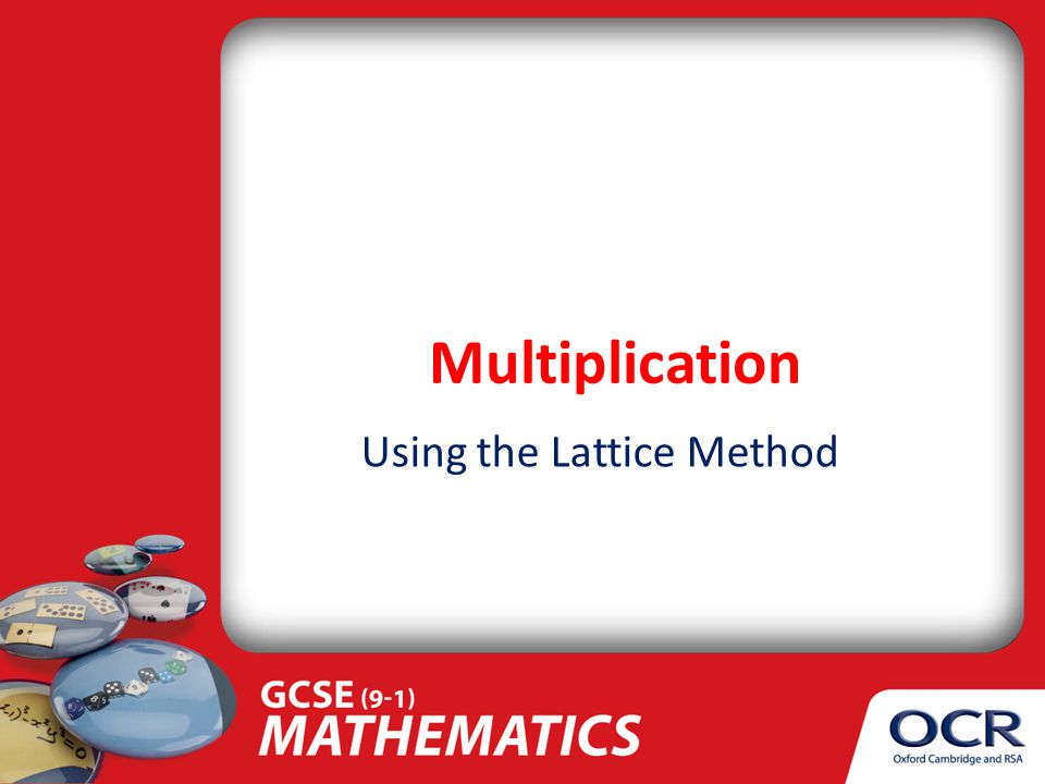 Multiplication Using the Lattice Method