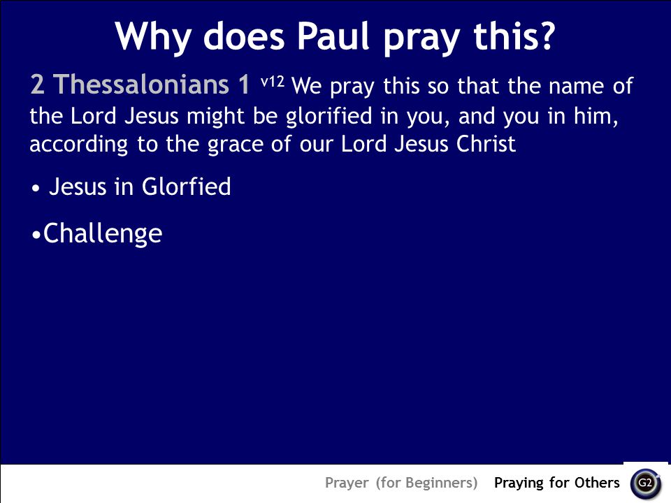 Why does Paul pray this.