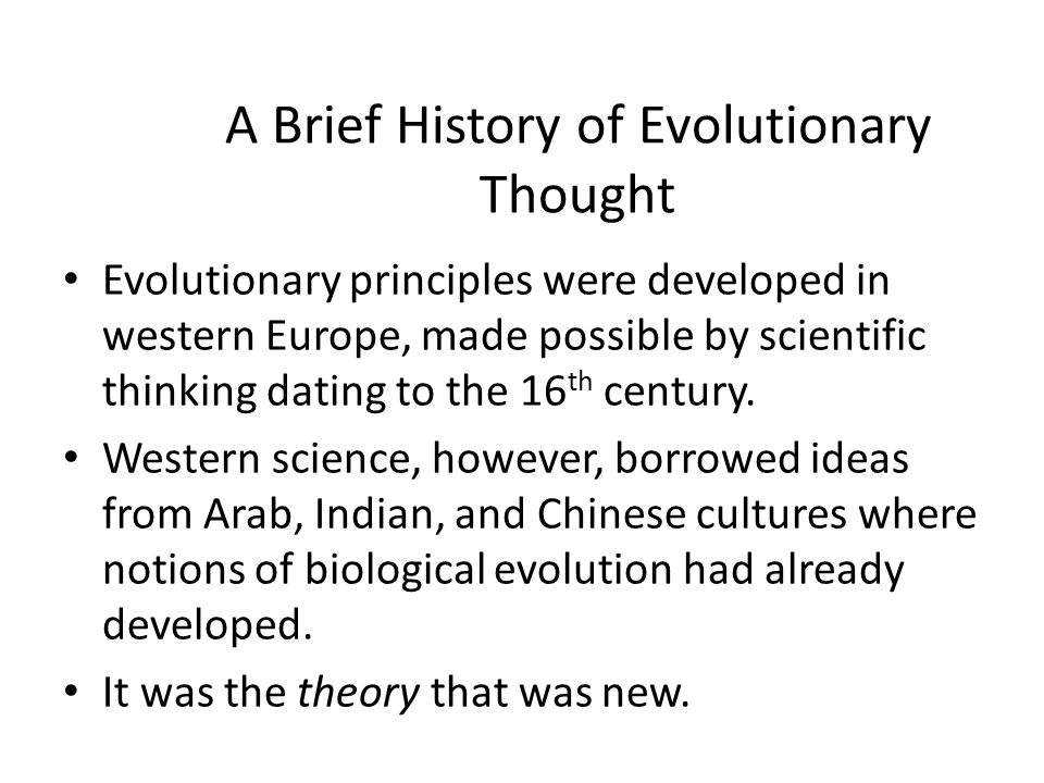 evolutionary theory of dating