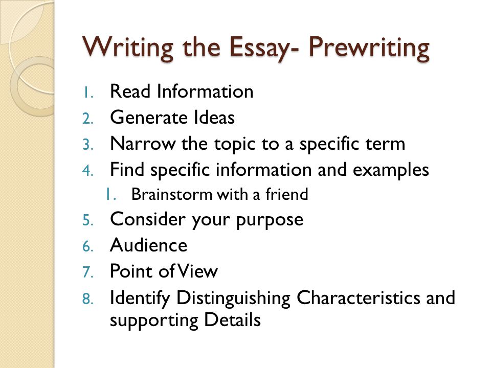 How to generate ideas for writing essays