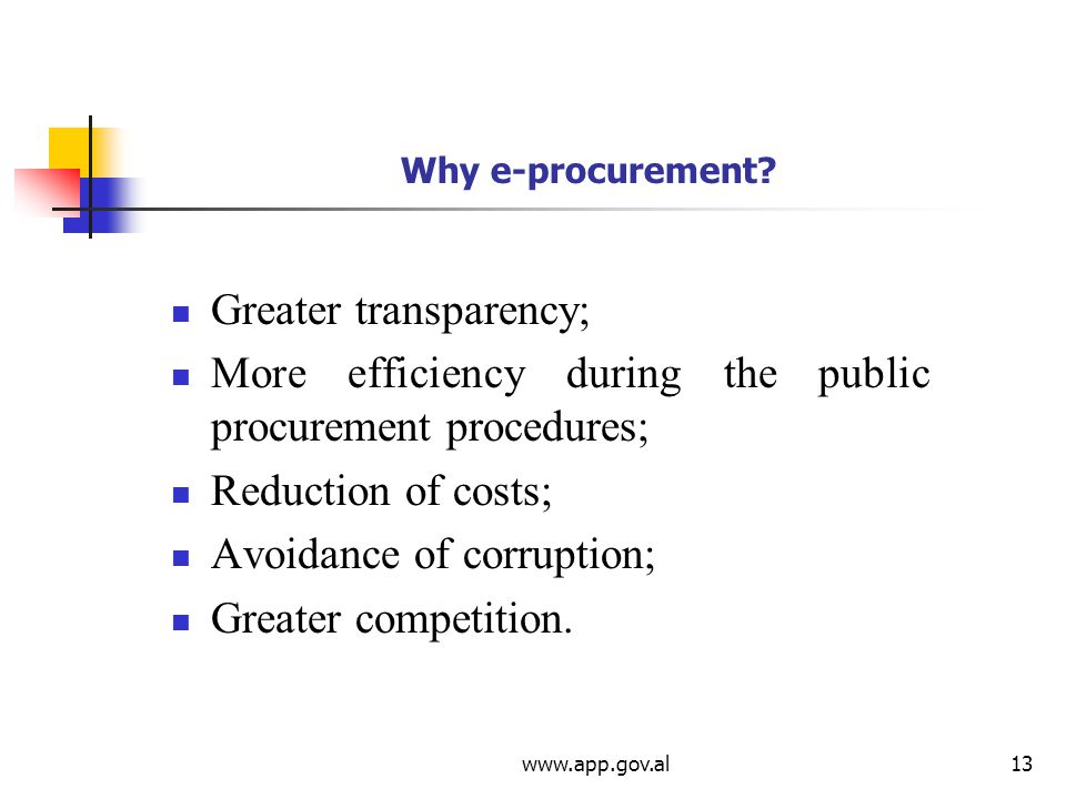 Why e-procurement.