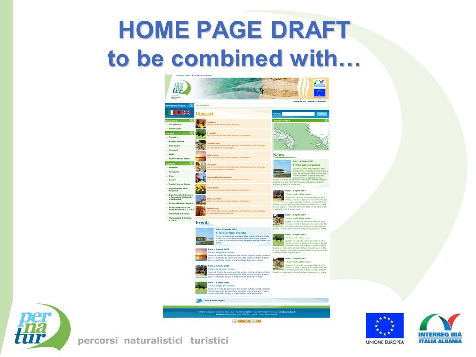 HOME PAGE DRAFT to be combined with…