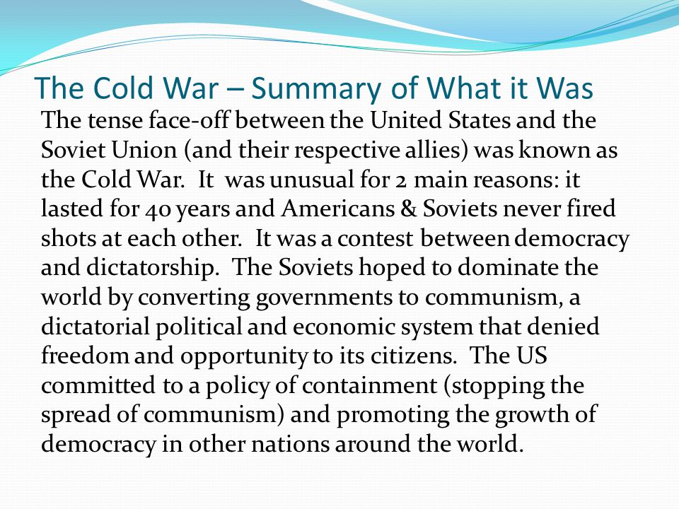 Causes Of The Cold War Essay