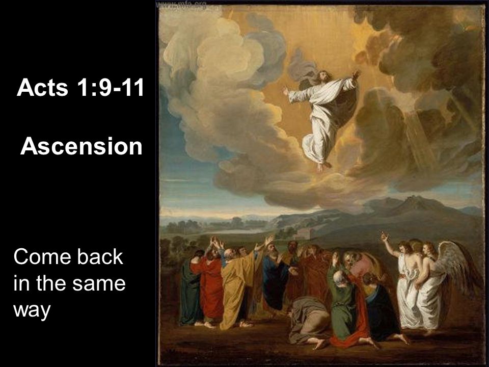 Acts 1:9-11 Ascension Come back in the same way