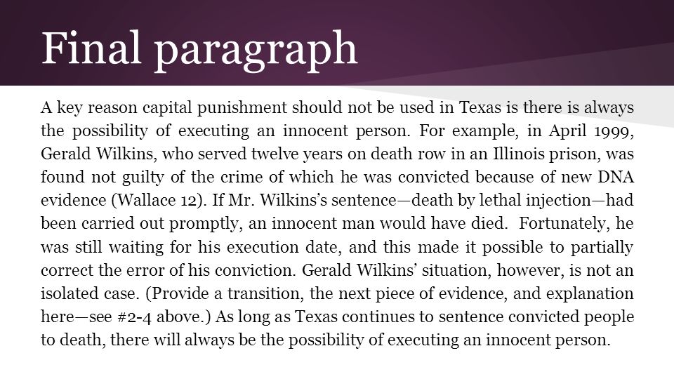 Essay capital punishment texas