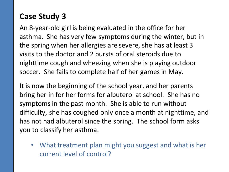 Case study on asthma