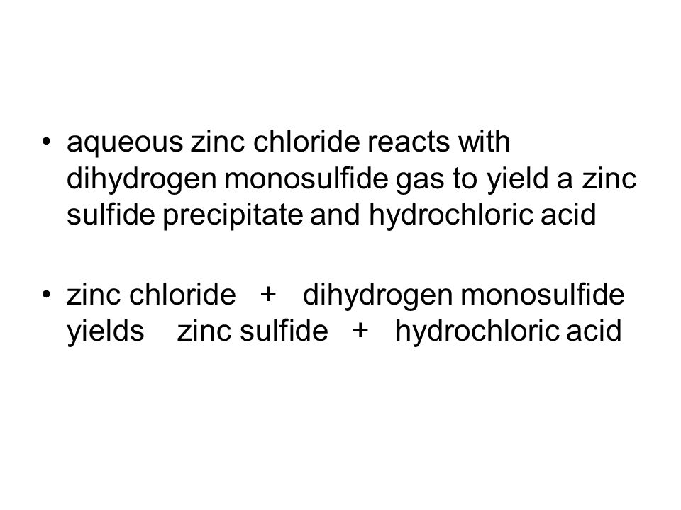 Zinc And Hydrochloric Acid Equation Talkchannels Chemistry Chemical Word Equations Directions Write A Balanced
