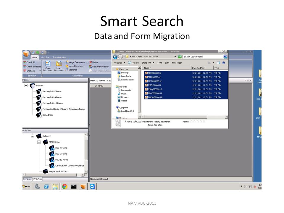 Smart Search Data and Form Migration NAMVBC-2013