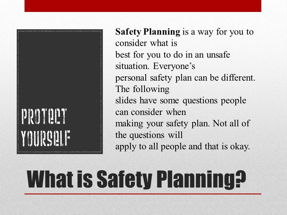What is Safety Planning.