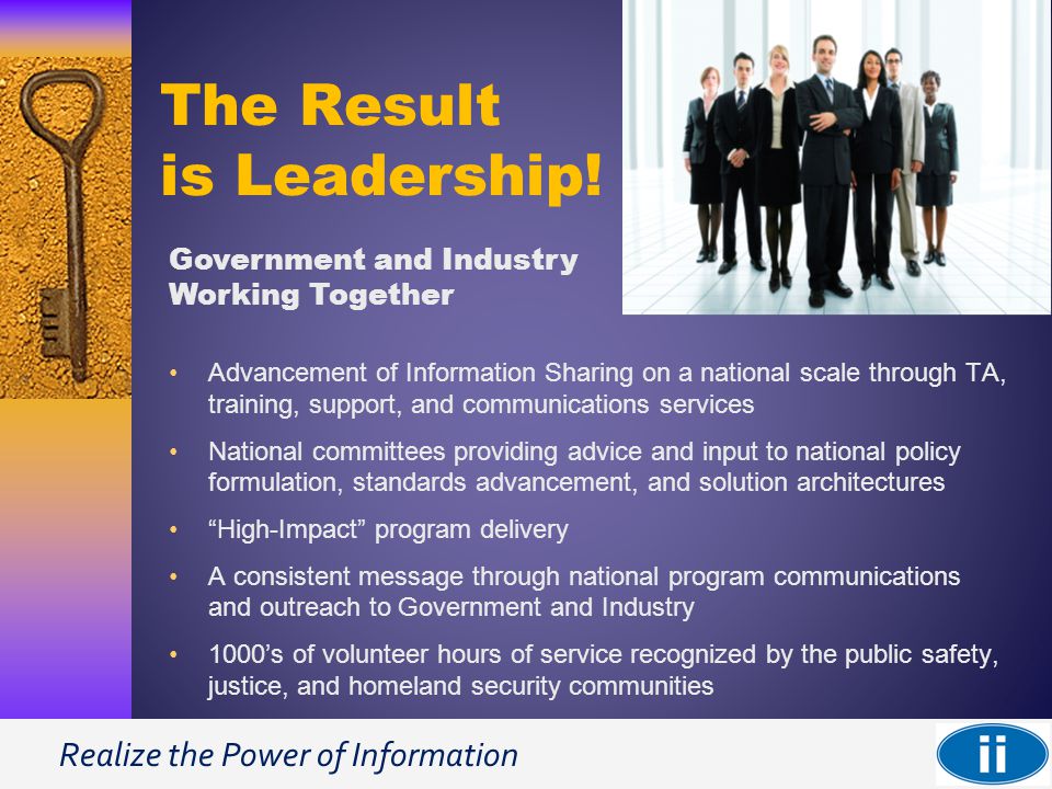 Realize the Power of Information The Result is Leadership.