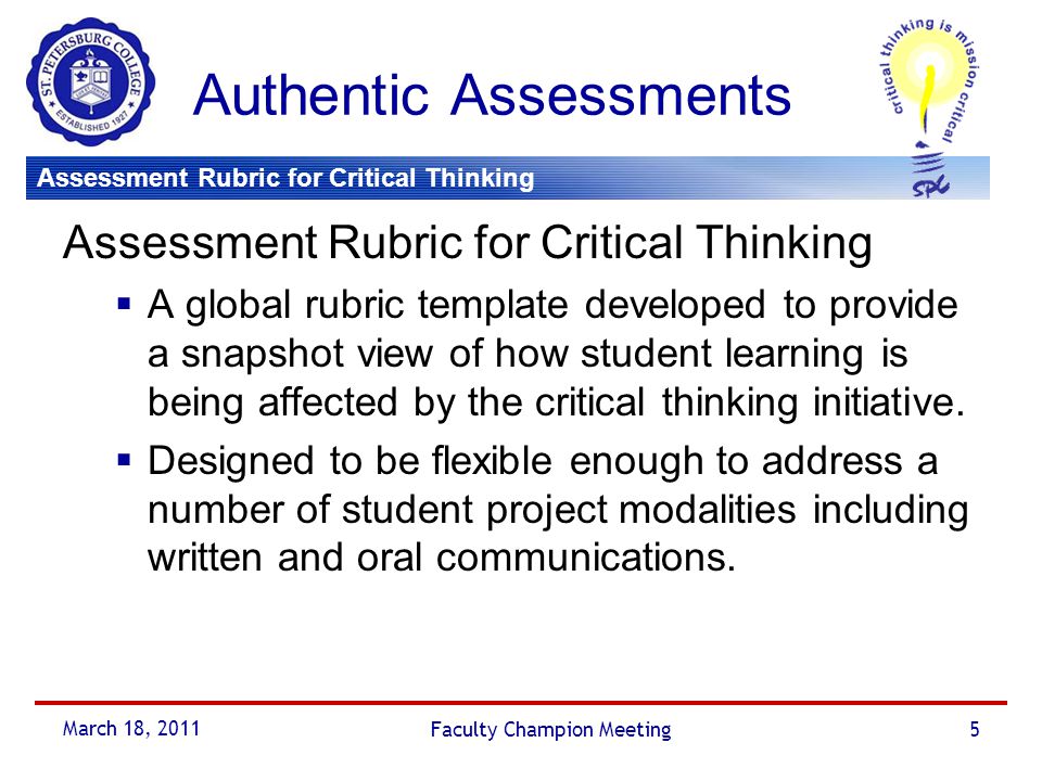 Craven Critical Thinking