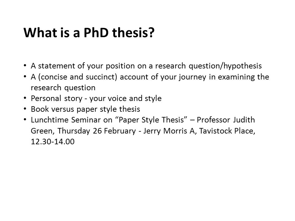 What Does The Thesis Statement Do