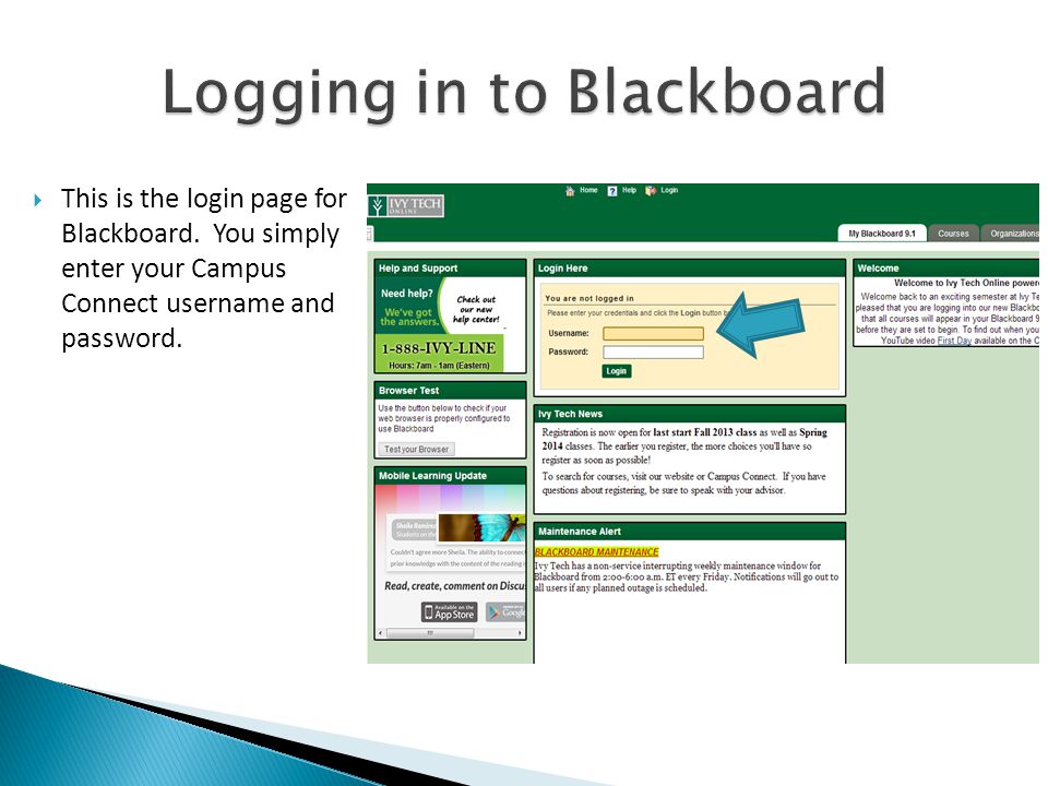  This is the login page for Blackboard.
