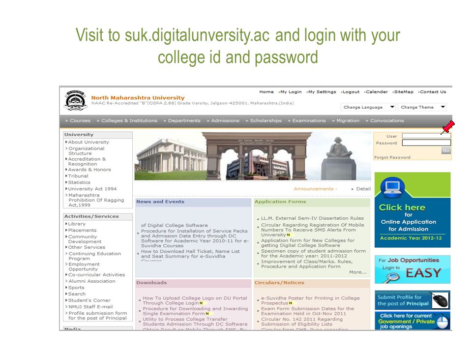Visit to suk.digitalunversity.ac and login with your college id and password