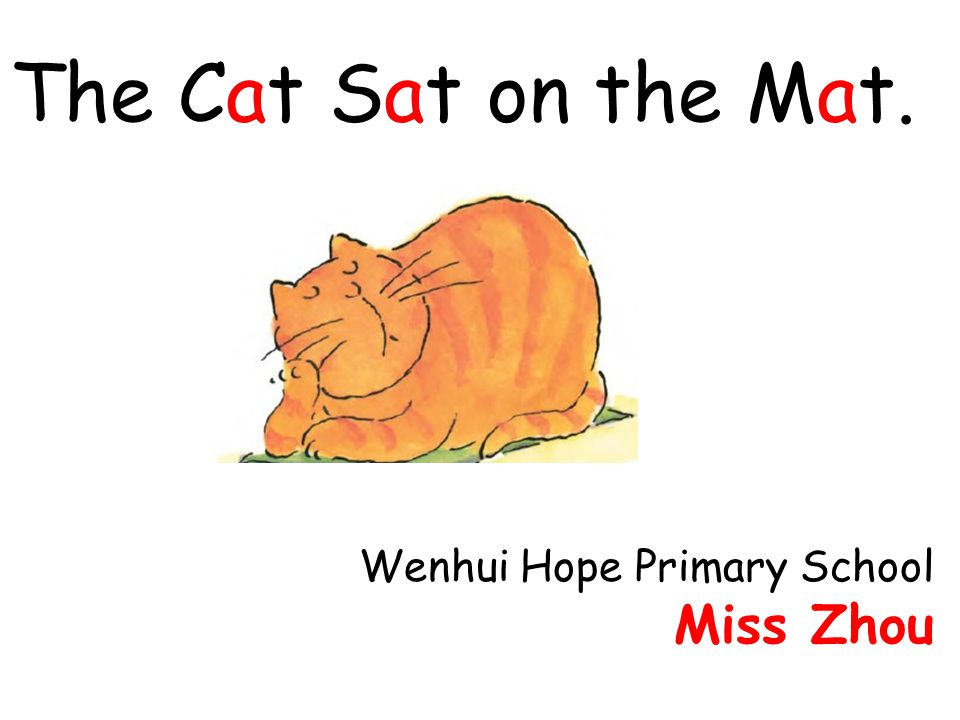 Wenhui Hope Primary School Miss Zhou The Cat Sat on the Mat.