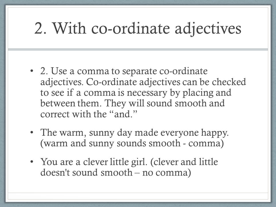 when to use a comma