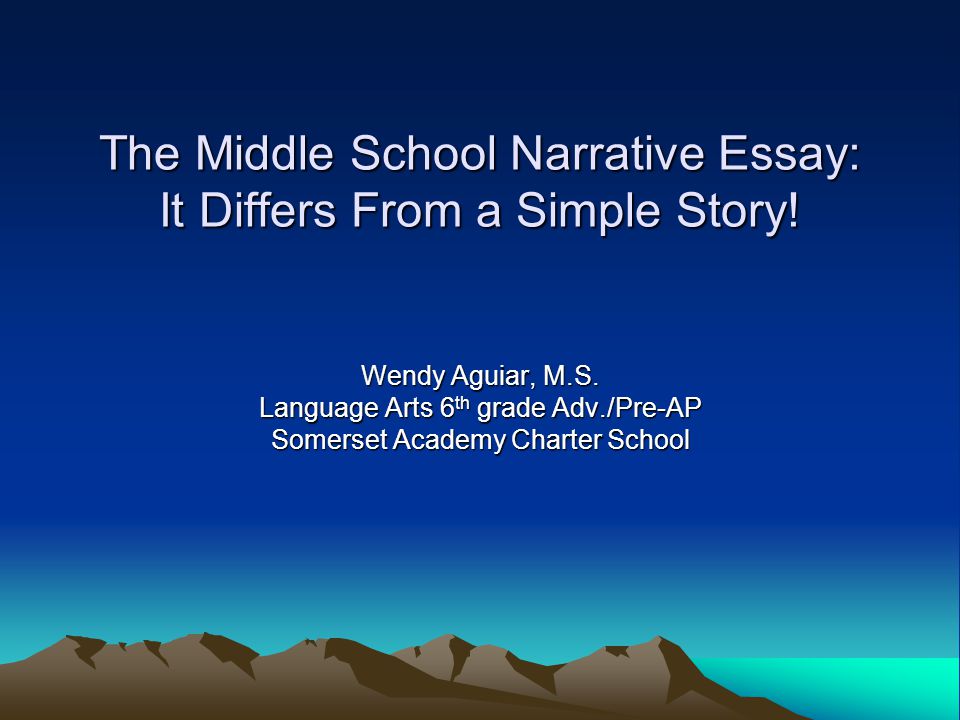 Narrative Essay On Returning To School