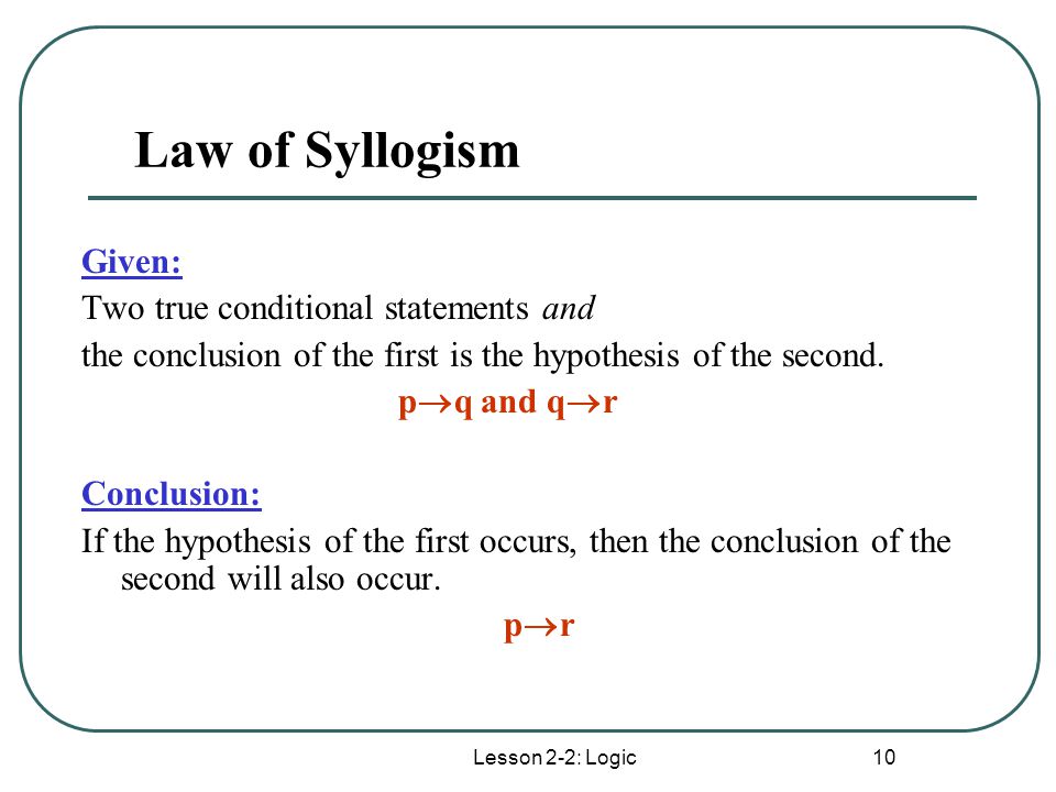 Worksheets Syllogism Worksheet lesson 2 logic 1 venn 11 law of syllogism example if it rains today