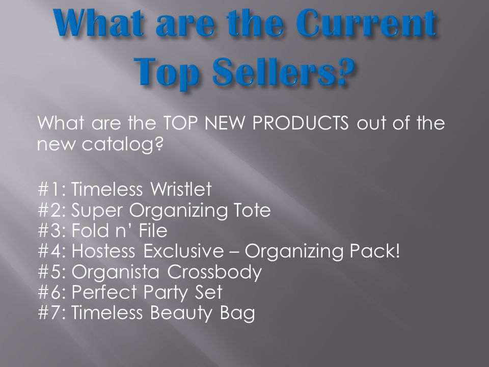 What are the TOP NEW PRODUCTS out of the new catalog.