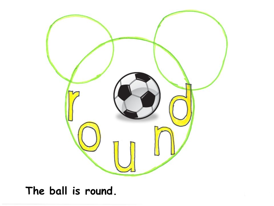 The ball is round.