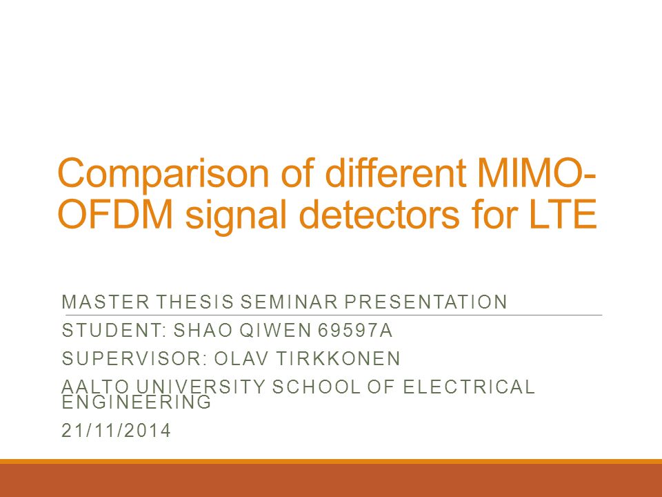 Diploma thesis presentation