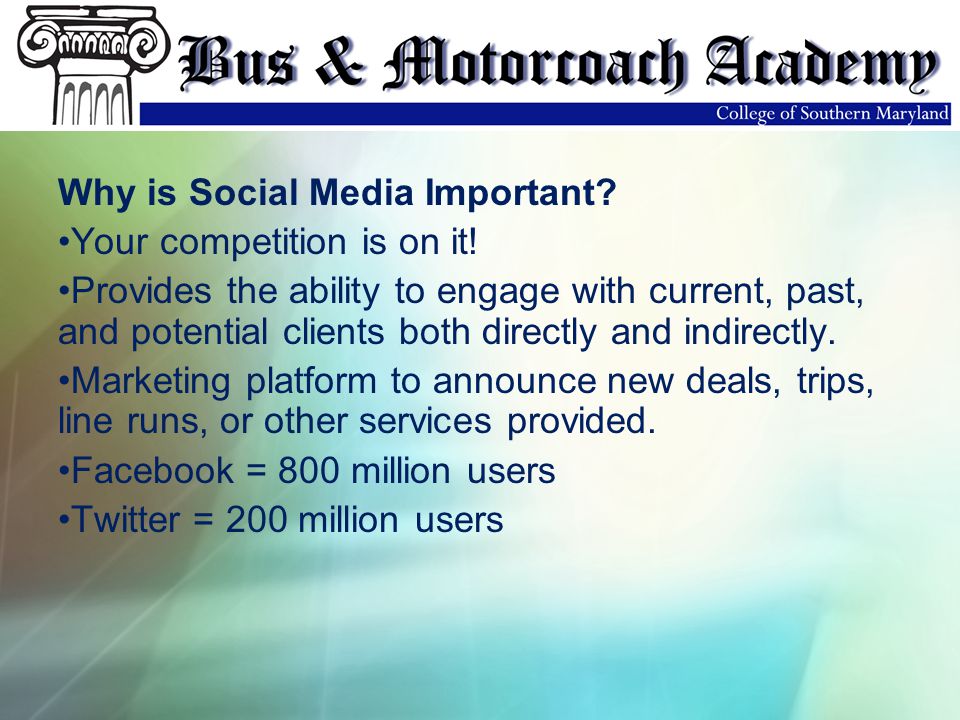 Why is Social Media Important. Your competition is on it.