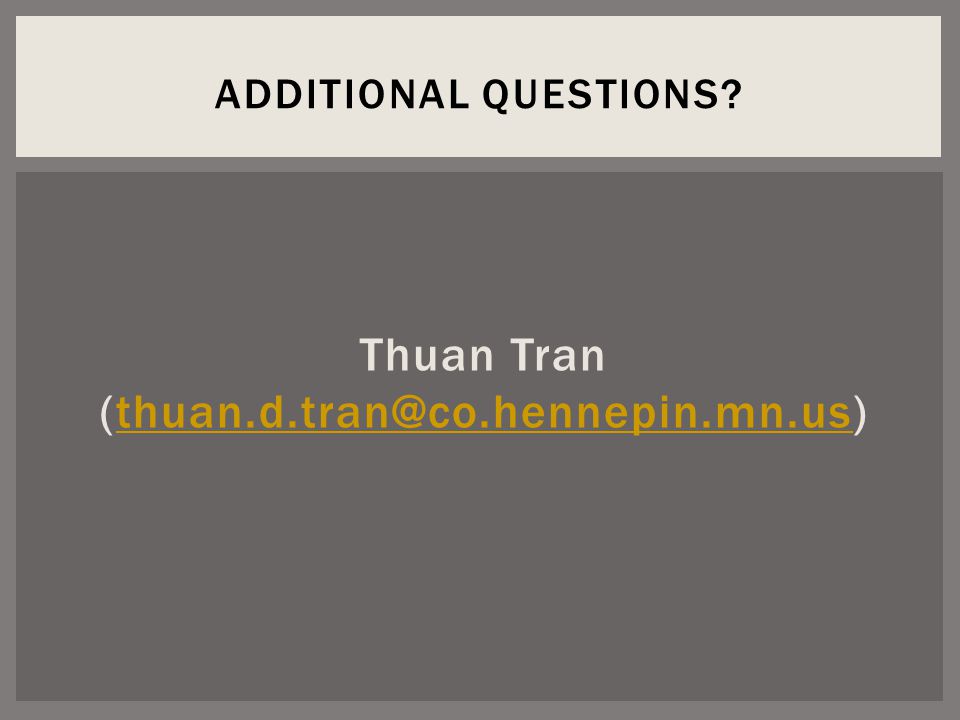 Thuan Tran ADDITIONAL QUESTIONS