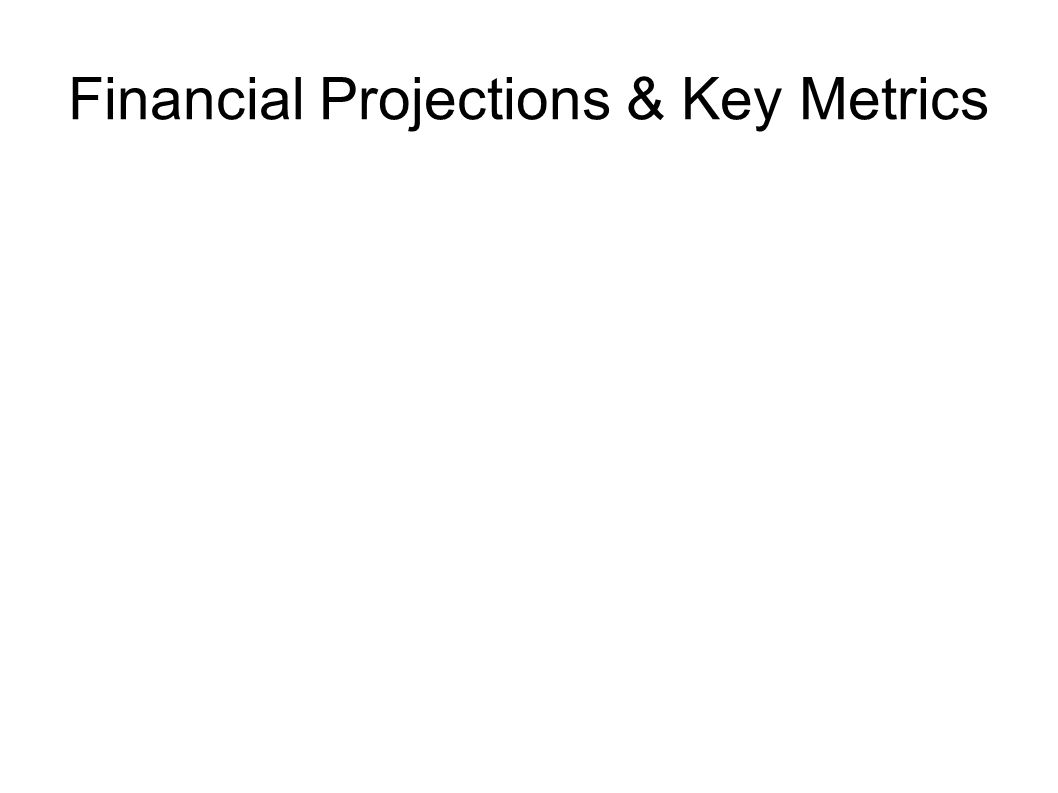 Financial Projections & Key Metrics