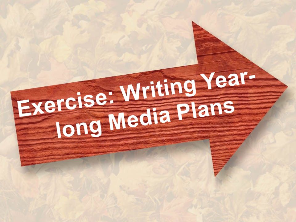 Exercise: Writing Year- long Media Plans