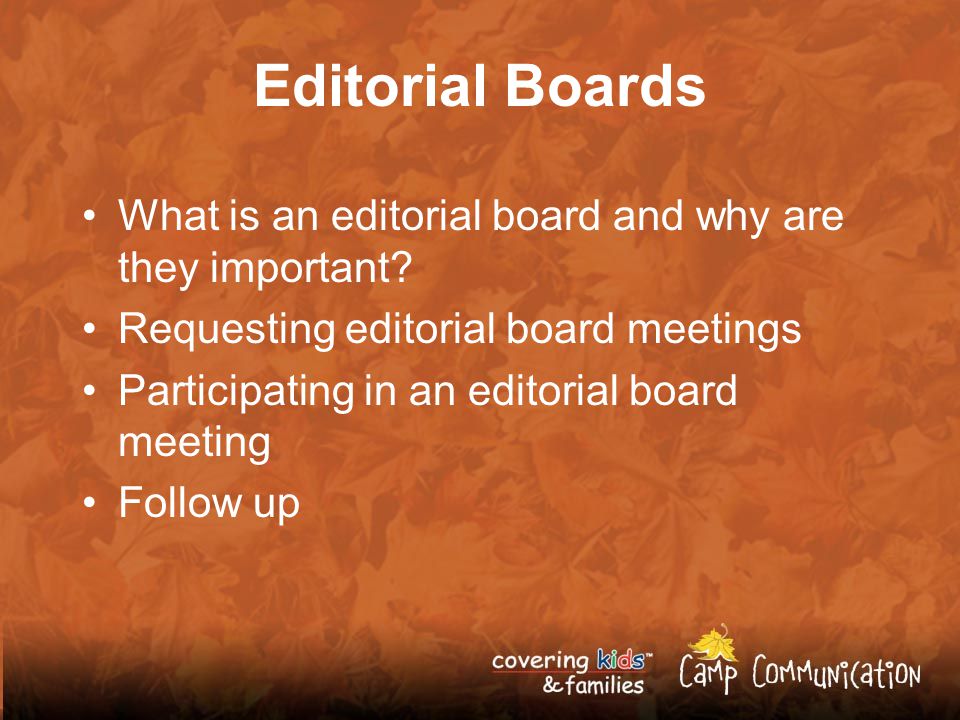 Editorial Boards What is an editorial board and why are they important.