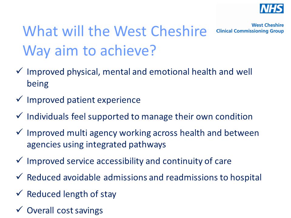 What will the West Cheshire Way aim to achieve.