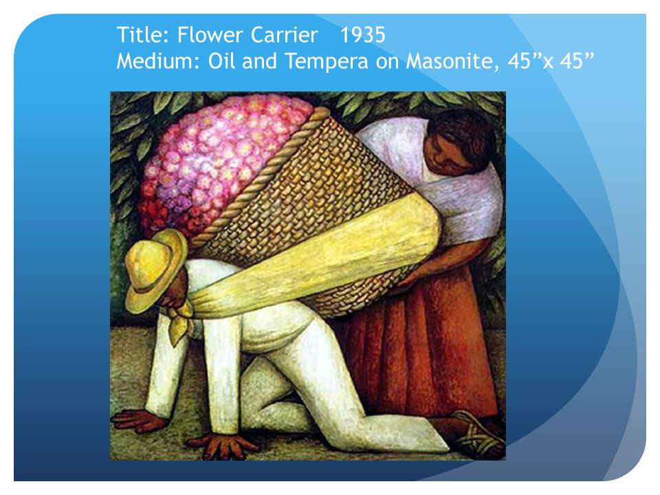Title: Flower Carrier 1935 Medium: Oil and Tempera on Masonite, 45 x 45