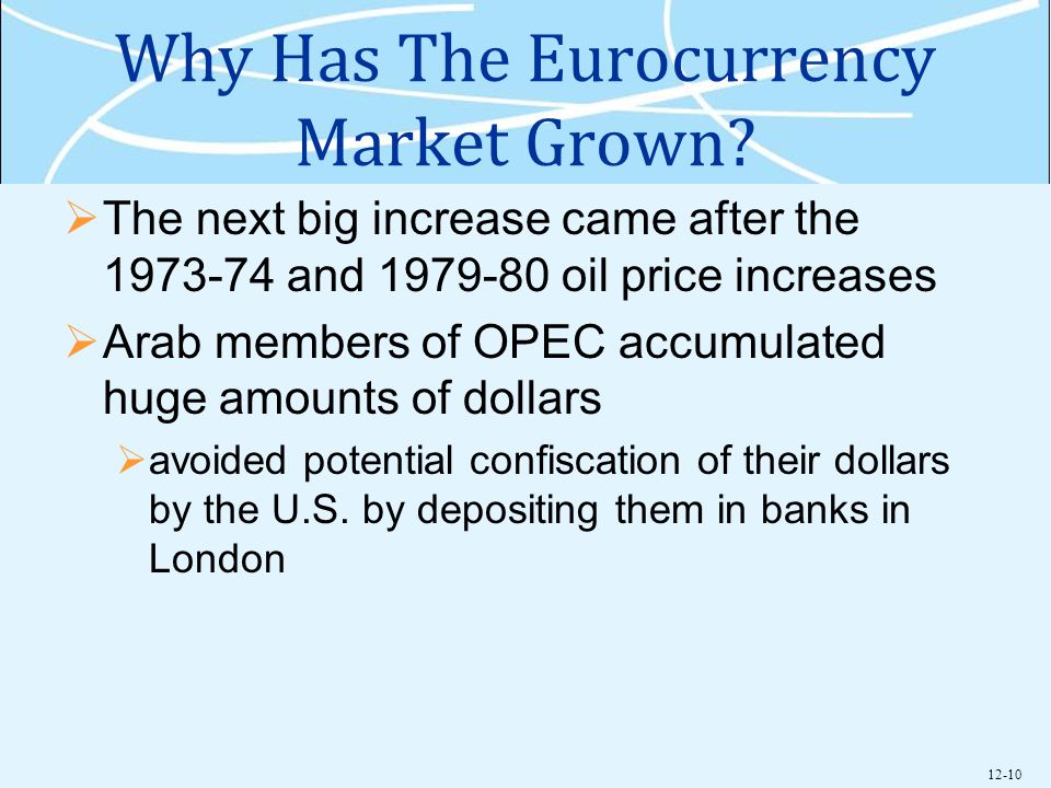 12-10 Why Has The Eurocurrency Market Grown.