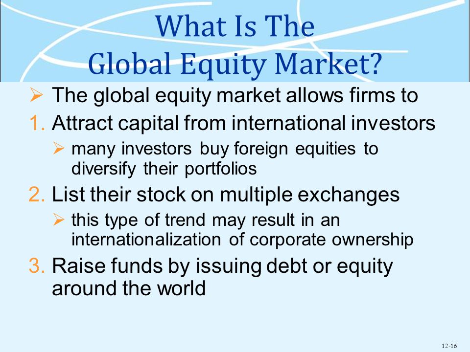 12-16 What Is The Global Equity Market.