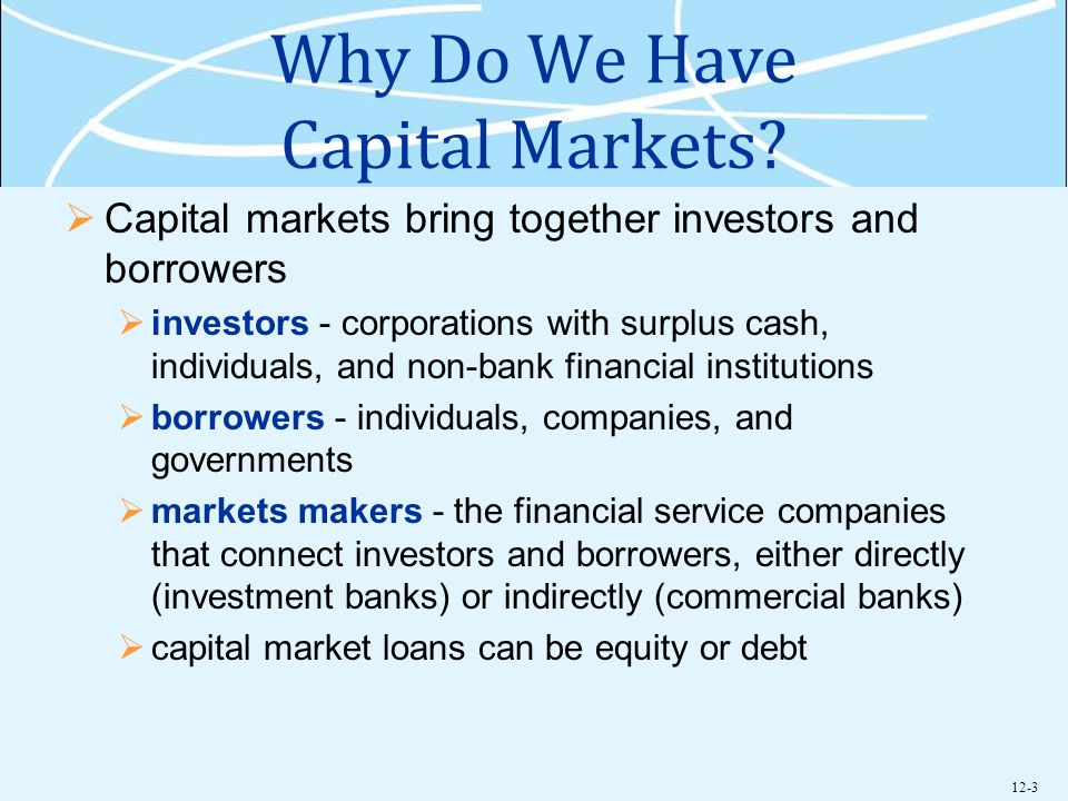 12-3 Why Do We Have Capital Markets.